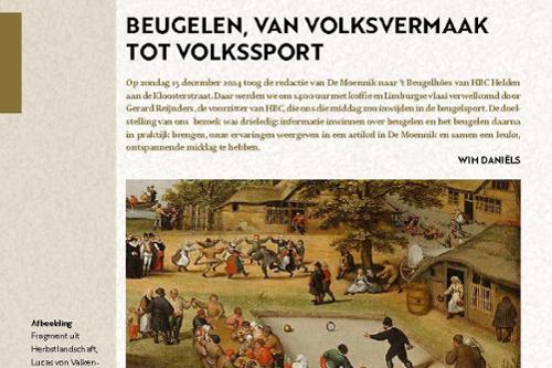 Artikel Beugelen in De Moennik